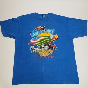Vintage 90s Great American Farmers USA flag shirt